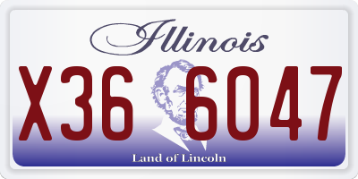 IL license plate X366047
