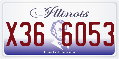 IL license plate X366053