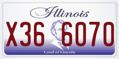 IL license plate X366070