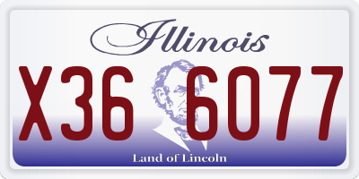 IL license plate X366077