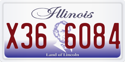 IL license plate X366084