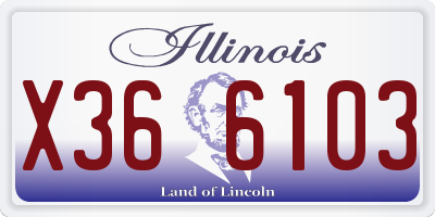 IL license plate X366103