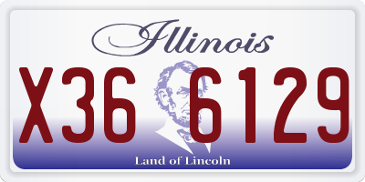 IL license plate X366129