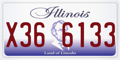 IL license plate X366133