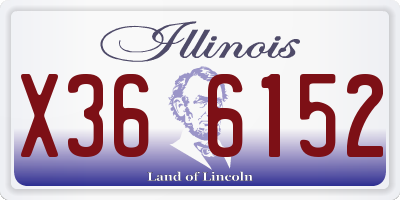 IL license plate X366152