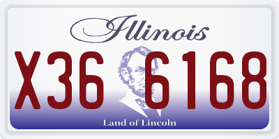IL license plate X366168
