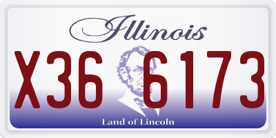 IL license plate X366173