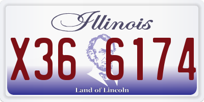 IL license plate X366174