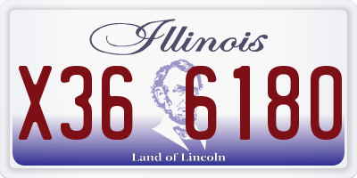 IL license plate X366180