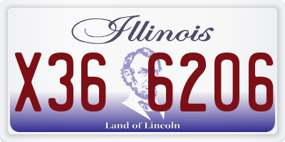 IL license plate X366206