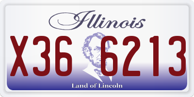 IL license plate X366213
