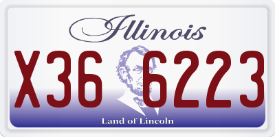 IL license plate X366223