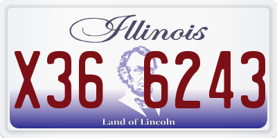 IL license plate X366243