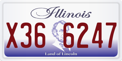 IL license plate X366247
