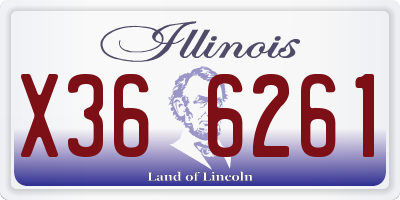 IL license plate X366261