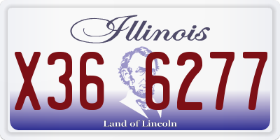 IL license plate X366277