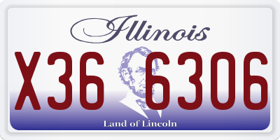 IL license plate X366306