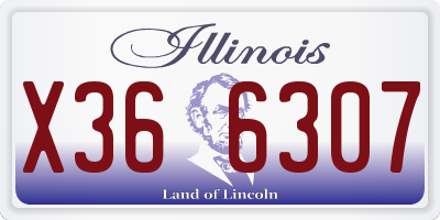 IL license plate X366307