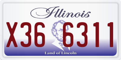 IL license plate X366311