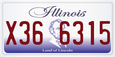 IL license plate X366315