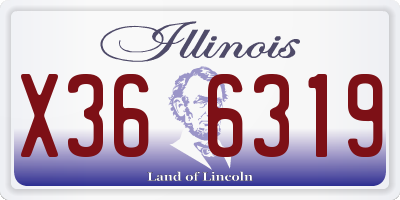 IL license plate X366319