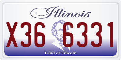 IL license plate X366331