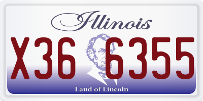 IL license plate X366355