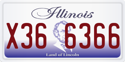 IL license plate X366366