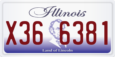 IL license plate X366381