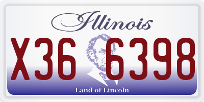 IL license plate X366398