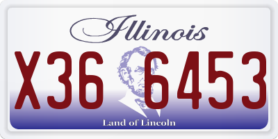 IL license plate X366453