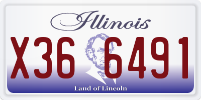 IL license plate X366491