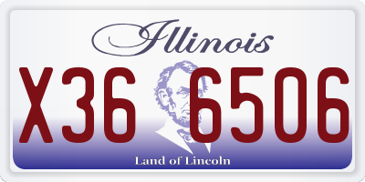IL license plate X366506