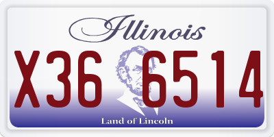 IL license plate X366514