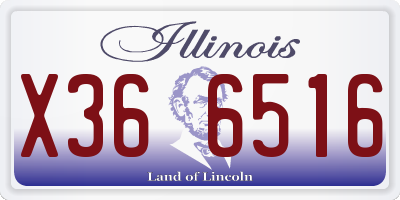 IL license plate X366516