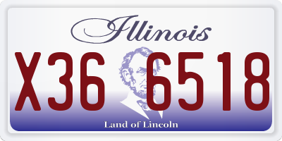 IL license plate X366518