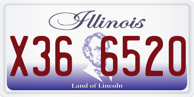 IL license plate X366520