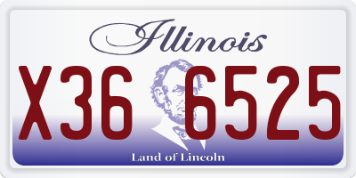 IL license plate X366525