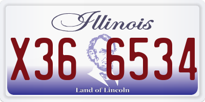 IL license plate X366534