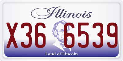 IL license plate X366539
