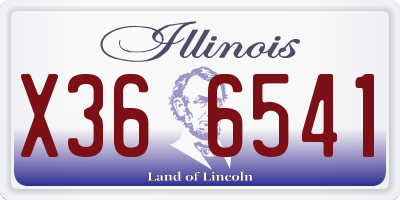 IL license plate X366541