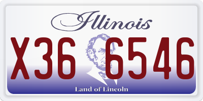 IL license plate X366546