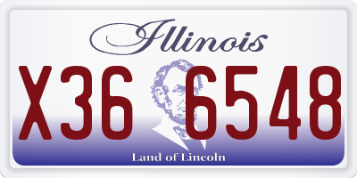 IL license plate X366548