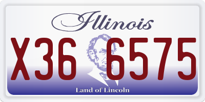 IL license plate X366575