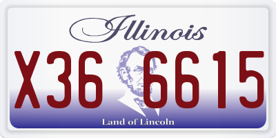 IL license plate X366615
