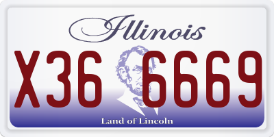 IL license plate X366669