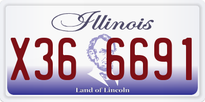 IL license plate X366691
