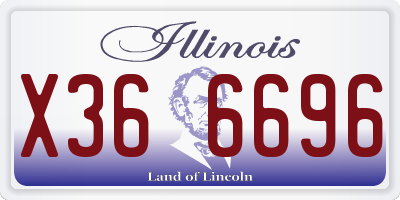 IL license plate X366696