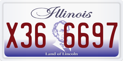 IL license plate X366697