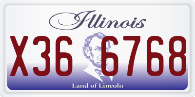 IL license plate X366768